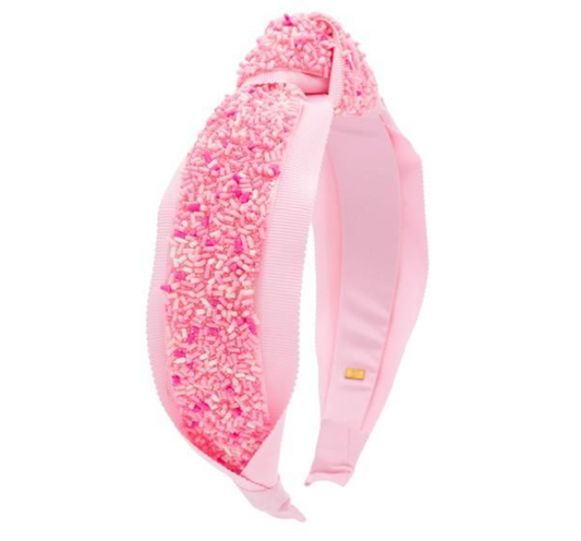 Grosgrain Sprinkle Knot Headband, Pink - Magpies Paducah