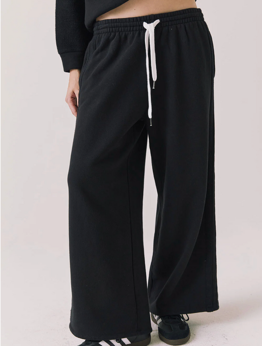Women's True Black Wide Leg Jogger