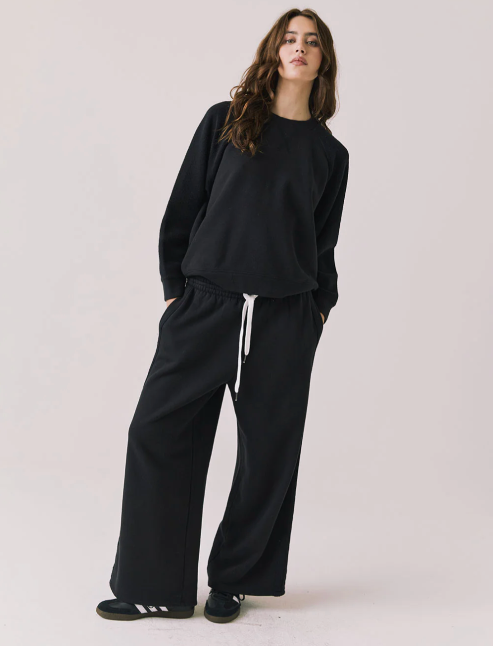Women's True Black Wide Leg Jogger