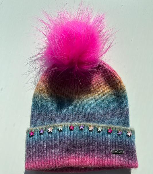 Pam Beanie, Jeweled Ombre Star
