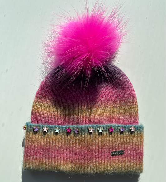 Pam Beanie, Jeweled Ombre Star
