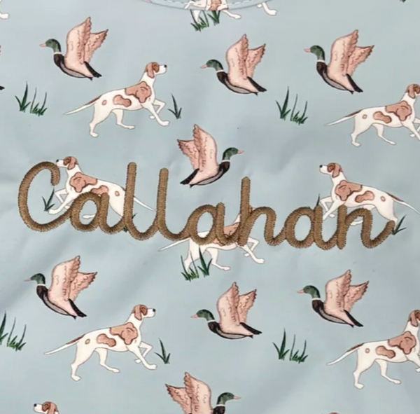 Catch All Bib, Dogs and Mallards