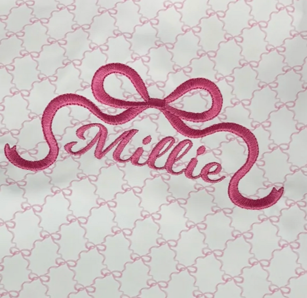 Catch All Bib, Pink Bows