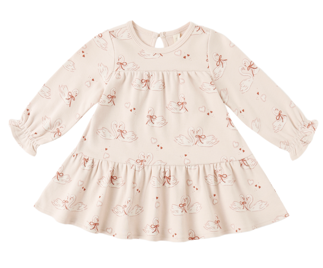 Tiered Jersey Dress, Swans