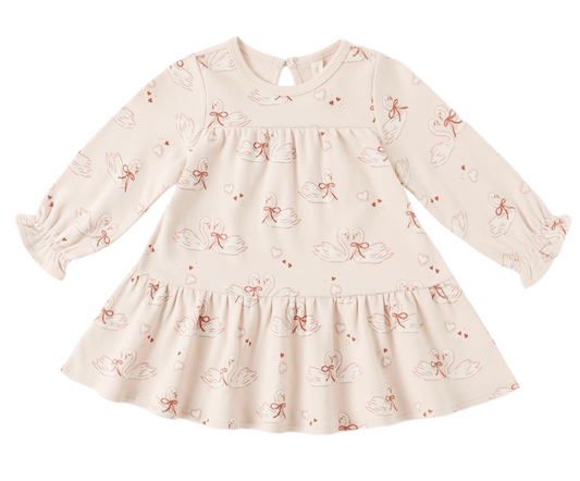 Tiered Jersey Dress, Swans