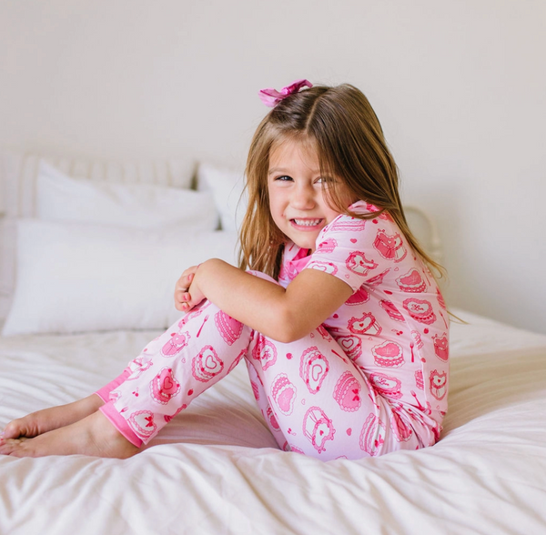 Bamboo Short Sleeve PJ Set, Eat Your Heart Out