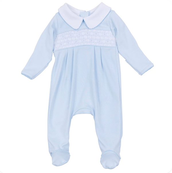 Willow & Walker's Smocked Collared Footie