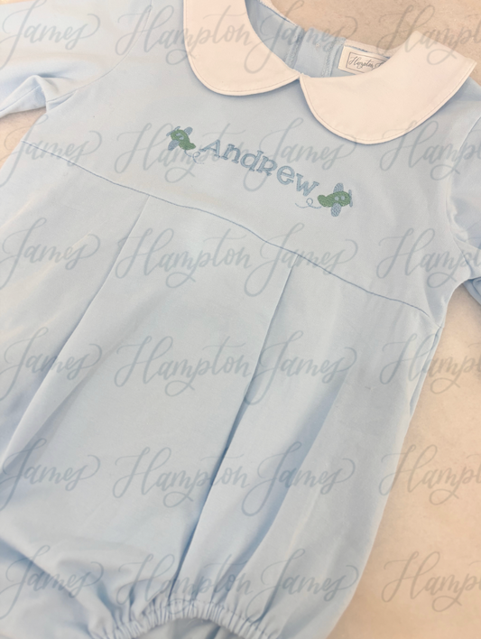 Logan Collared Bubble, Light Blue