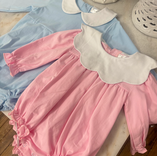 Lottie Scalloped Collar Bubble, Pink