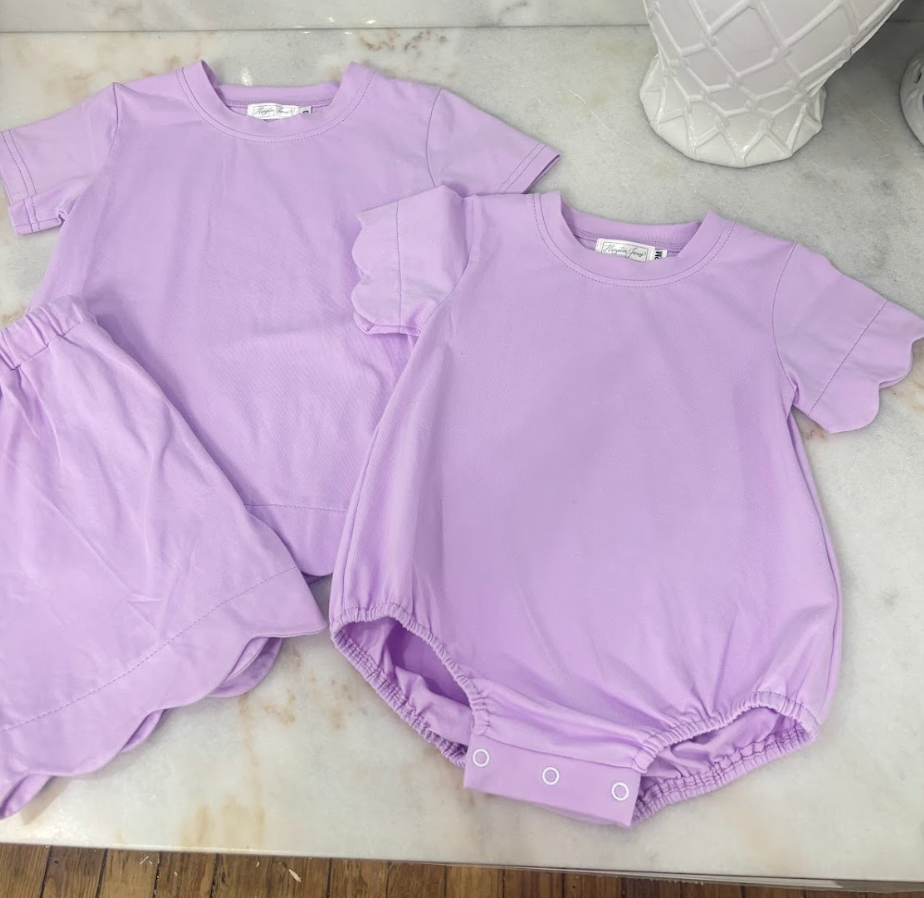 Scalloped Cotton Bubble, Purple