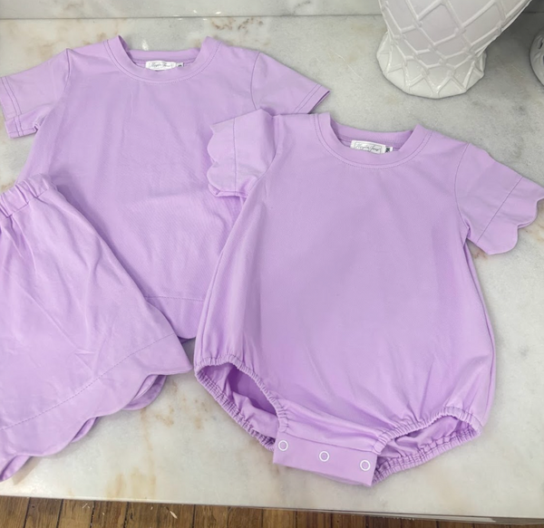 Scalloped Cotton Bubble, Purple