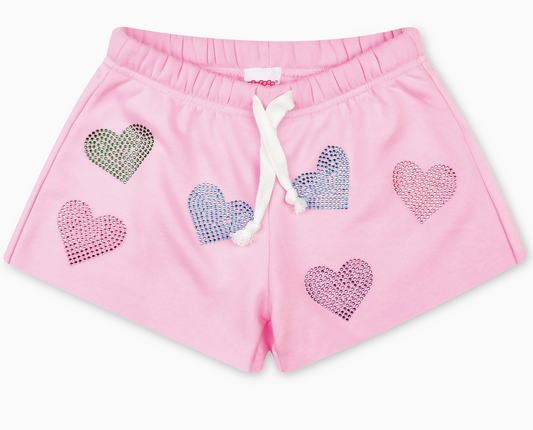 Sparkling Hearts Sweat Shorts
