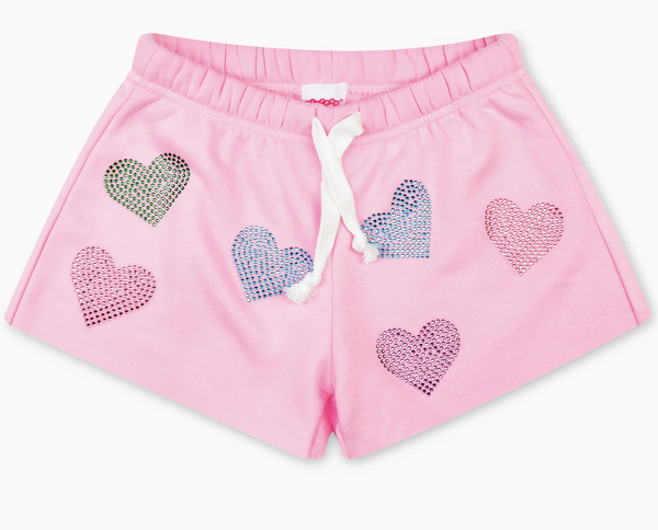 Sparkling Hearts Sweat Shorts