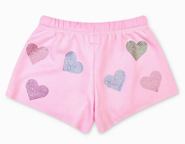 Sparkling Hearts Sweat Shorts