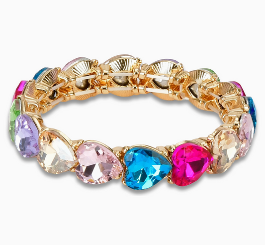 Rainbow Heart Bracelet