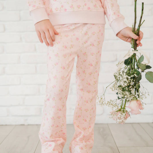 Pink Rose Flare Legging