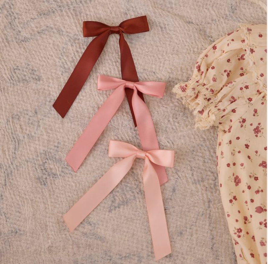 Satin Ribbon Bows | Blush, Red, Pink