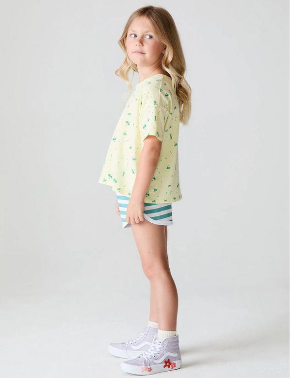 Cozy Knit Track Shorts, Amazon Stripe - Magpies Paducah