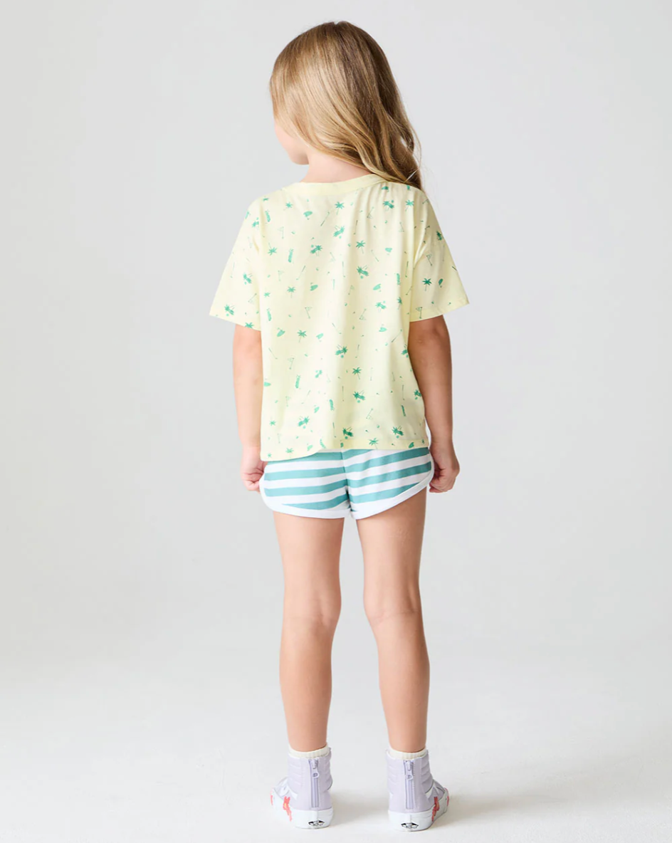 Cozy Knit Track Shorts, Amazon Stripe - Magpies Paducah