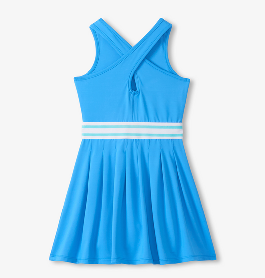 Pleated Active Dress, Malibu Blue - Magpies Paducah