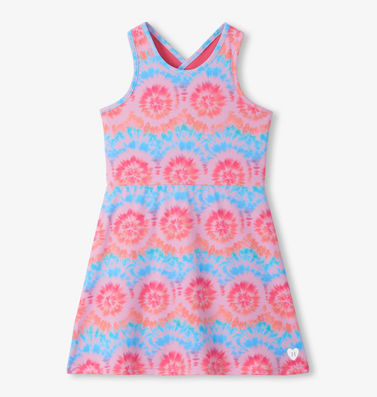 Active A-line Dress, Starburst Tie Dye - Magpies Paducah