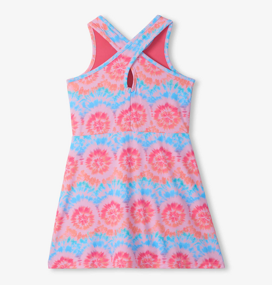 Active A-line Dress, Starburst Tie Dye - Magpies Paducah
