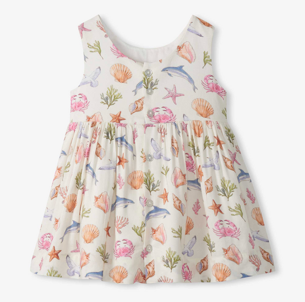 Vintage Sea Life Sleeveless Party Dress - Magpies Paducah