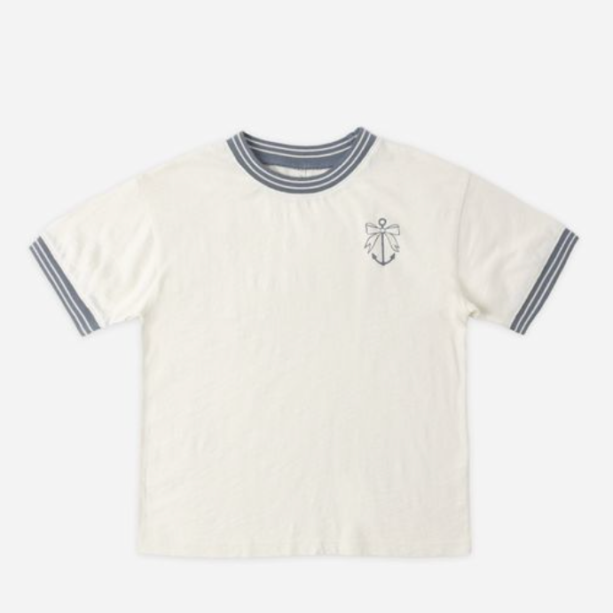 Ringer Tee, Anchor Bow - Magpies Paducah