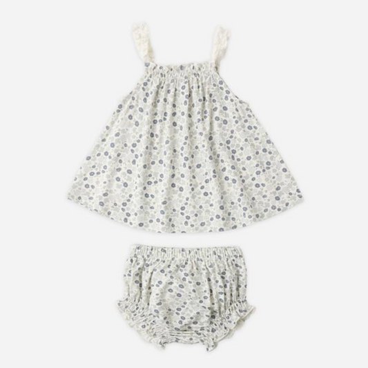 Swing Top + Bloomer Set, Blue Ditsy - Magpies Paducah