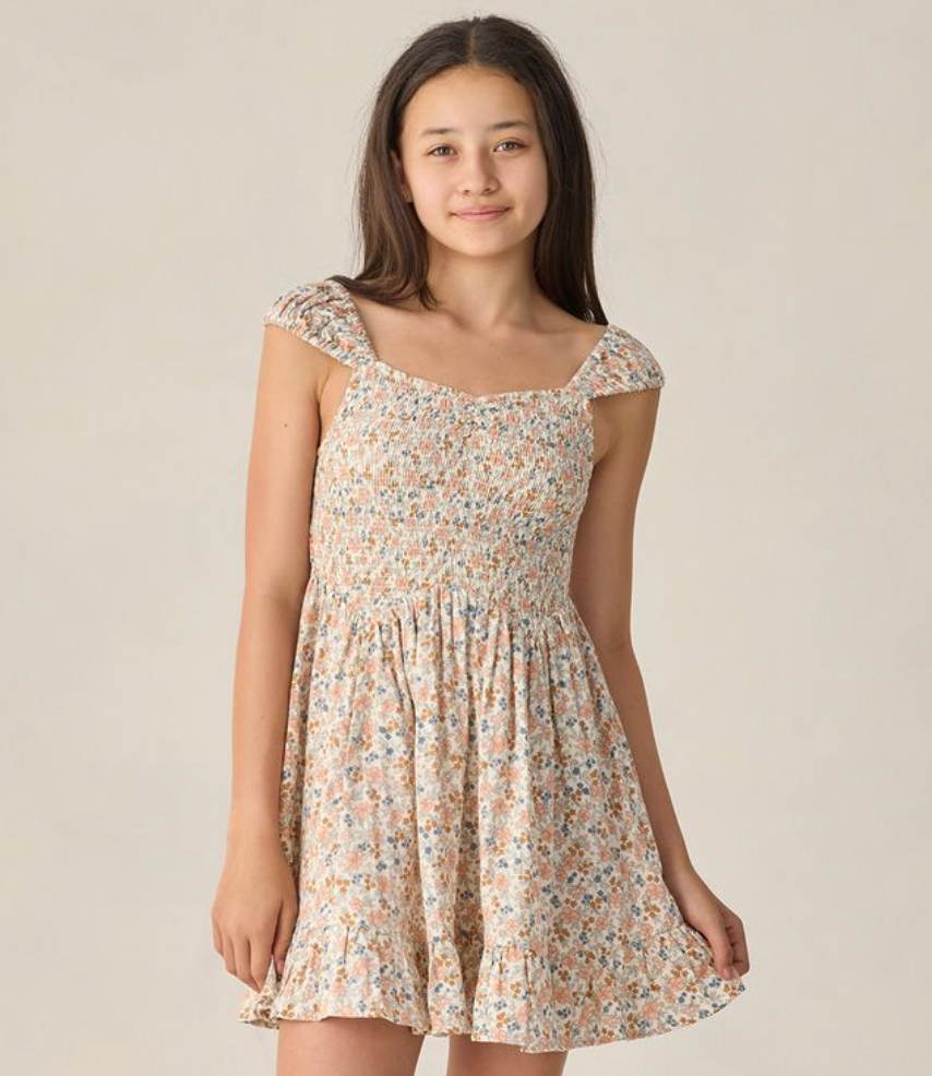 Teen Kalina Dress, Flower Field - Magpies Paducah