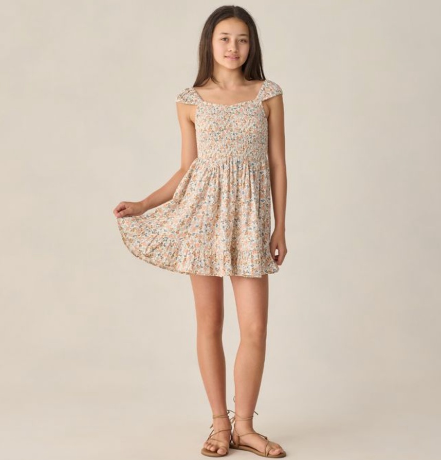 Teen Kalina Dress, Flower Field - Magpies Paducah