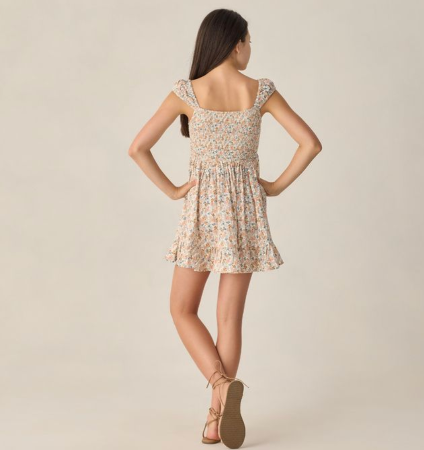 Teen Kalina Dress, Flower Field - Magpies Paducah