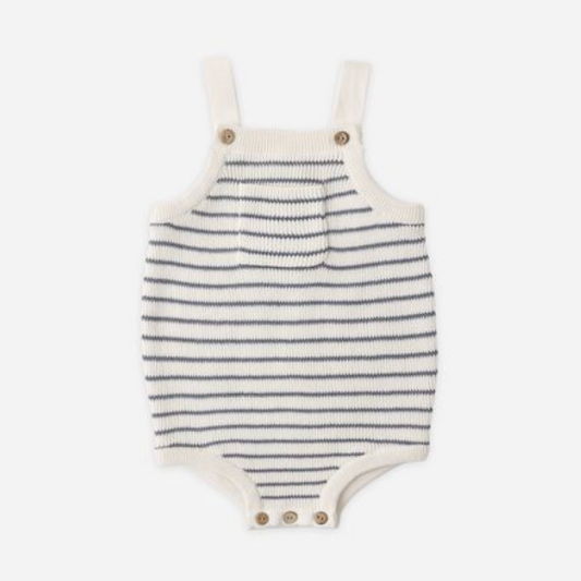 Ashton Knit Romper, Marine Stripe