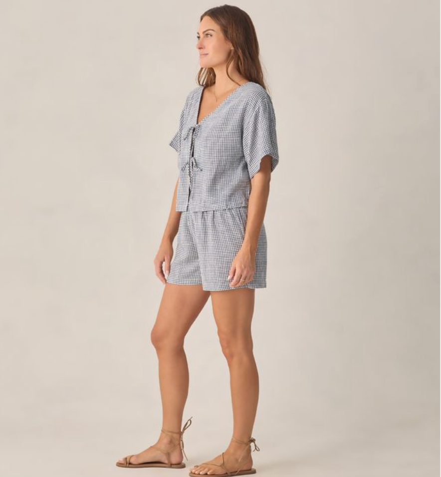 Women's Juniper Set, Marine Gingham - Magpies Paducah