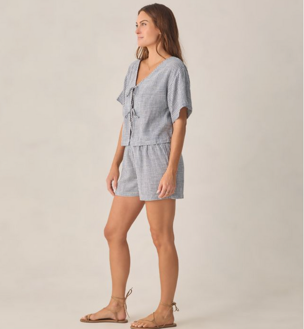 Women's Juniper Set, Marine Gingham - Magpies Paducah