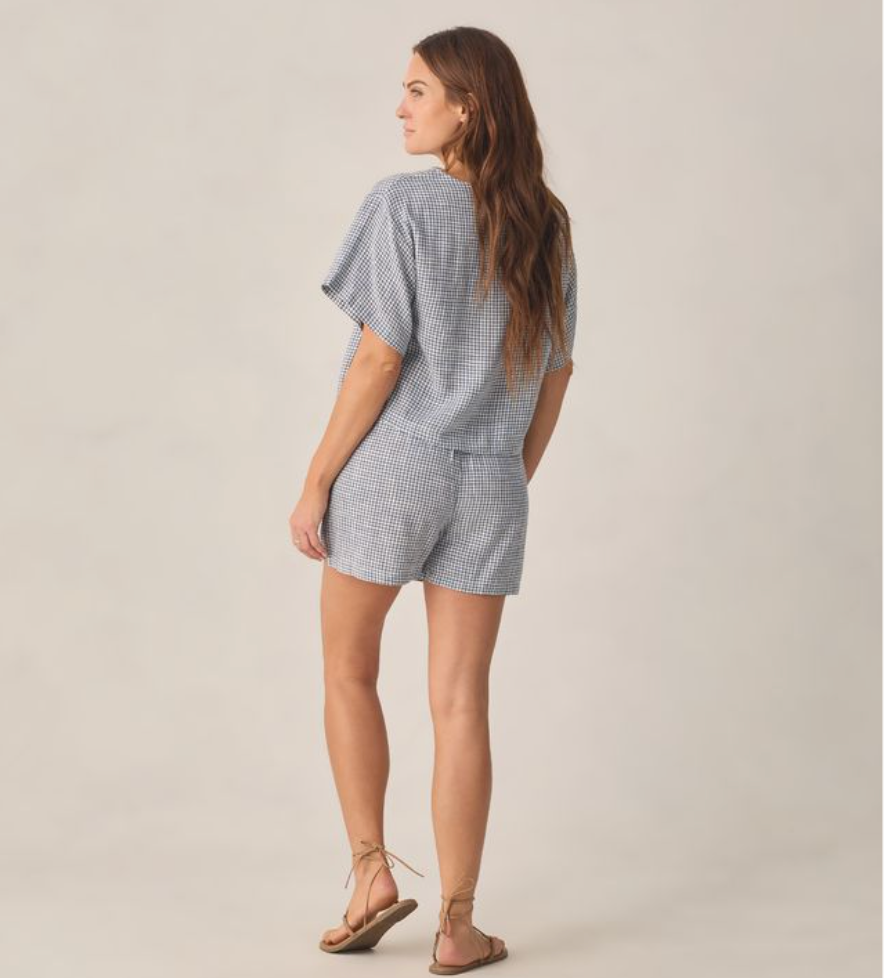 Women's Juniper Set, Marine Gingham - Magpies Paducah