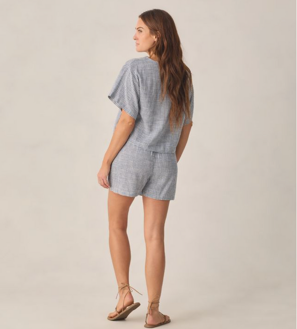 Women's Juniper Set, Marine Gingham - Magpies Paducah