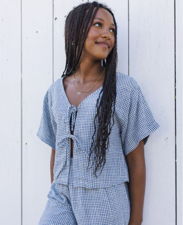 Teen Juniper Set, Marine Gingham - Magpies Paducah