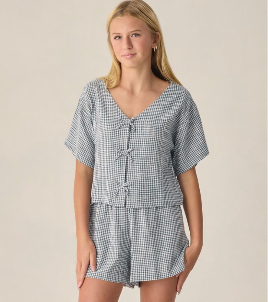 Teen Juniper Set, Marine Gingham - Magpies Paducah