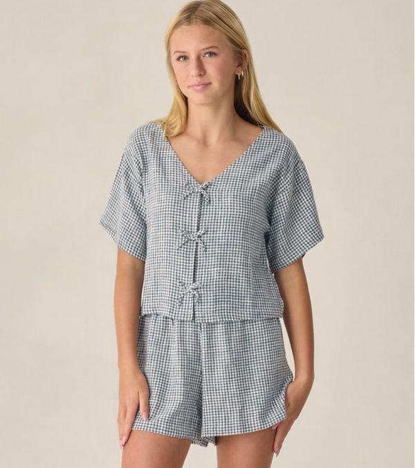 Teen Juniper Set, Marine Gingham - Magpies Paducah