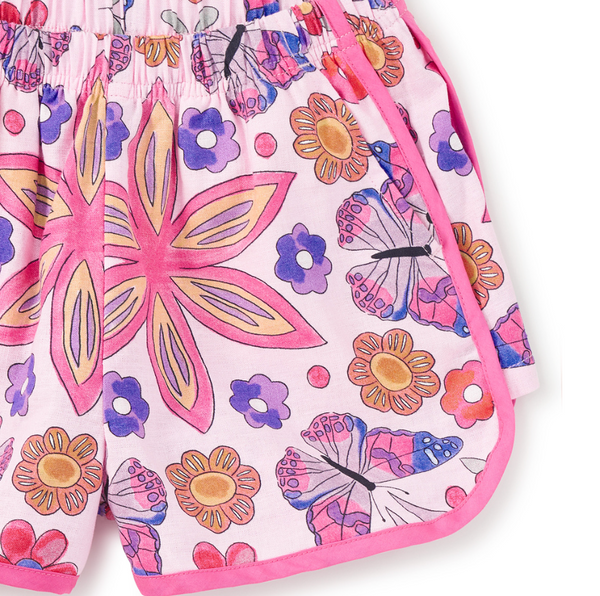 Woven Dolphin Shorts, Butterfly Tile - Magpies Paducah