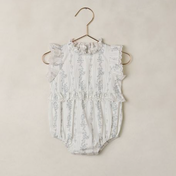 Alice Romper, French Floral Stripe - Magpies Paducah