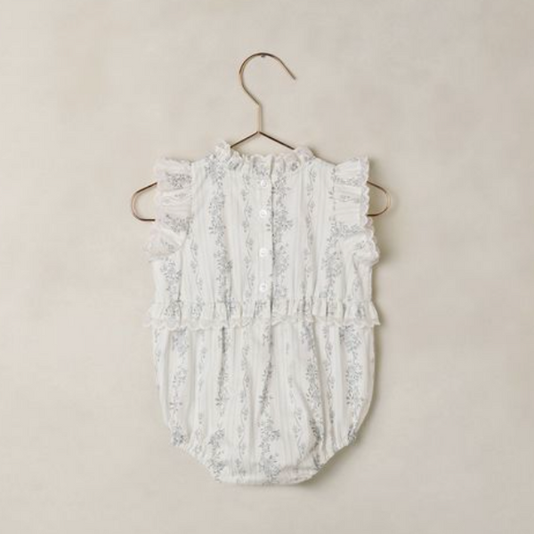 Alice Romper, French Floral Stripe - Magpies Paducah