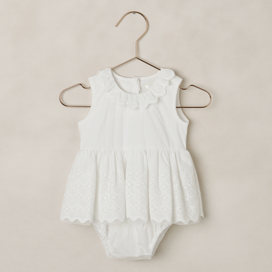 Georgia Romper, White - Magpies Paducah