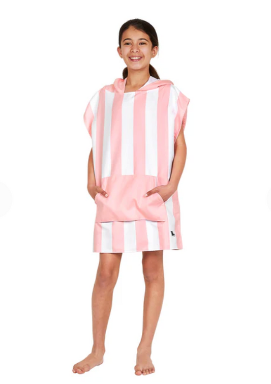 Quick Dry Poncho, Kids SMALL | Malibu Pink - Magpies Paducah