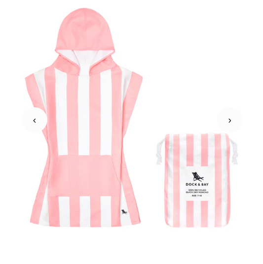 Quick Dry Poncho, Kids SMALL | Malibu Pink - Magpies Paducah