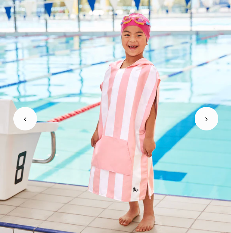 Quick Dry Poncho, Kids SMALL | Malibu Pink - Magpies Paducah