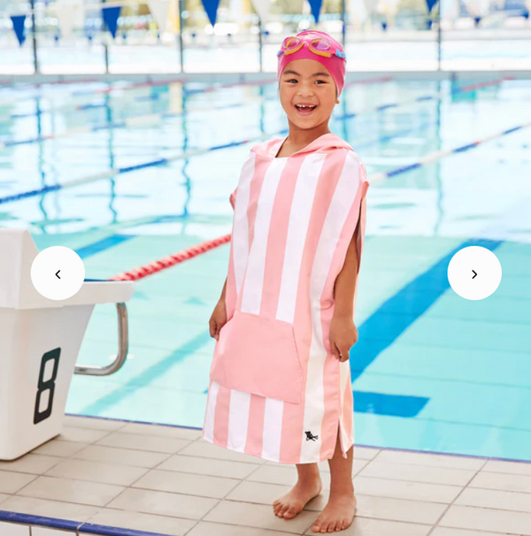 Quick Dry Poncho, Kids SMALL | Malibu Pink - Magpies Paducah