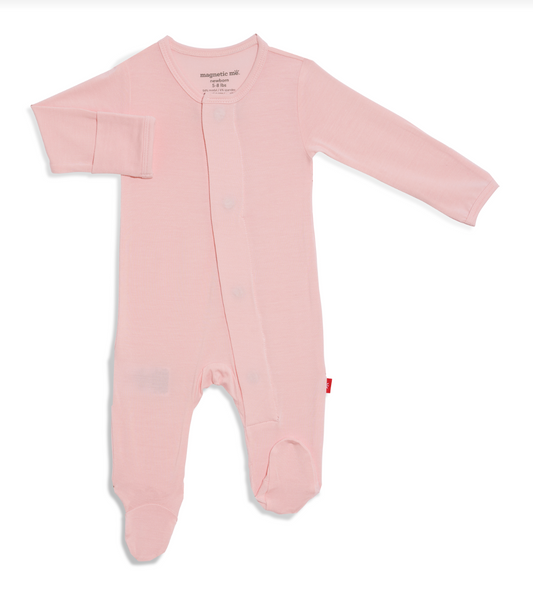 Solid Modal Footie, Pink Dogwood - Magpies Paducah