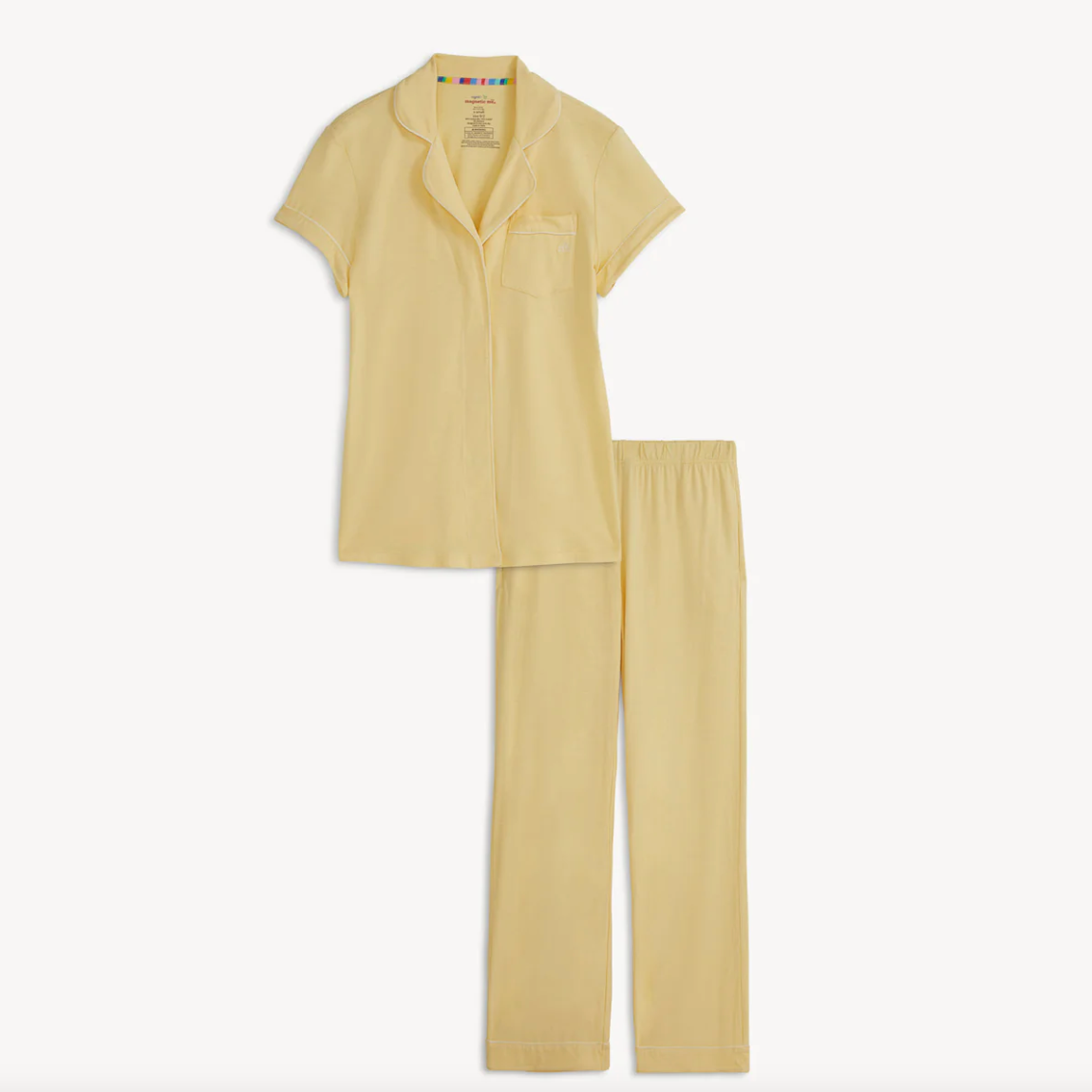 Women's Classic Twist PJ Set, Yellow - Magpies Paducah